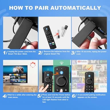 Replacement Remote Control for AMZ Fire Smart TVs Stick(4K/4K Max/Lite) TV Cube, Smart TV 3rd Gen, for Insignia-Toshiba-Pioneer Smart TV - Image 5