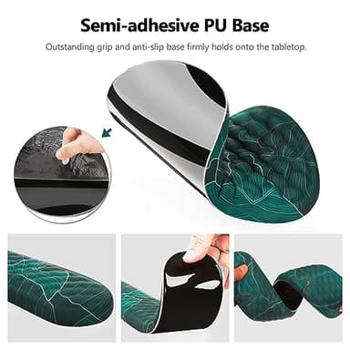 Mouse Pad Wrist Support, Laokiiy 2 in1 Keyboard Wrist Rest+ Ergonomic Mouse Pad, Non-Slip Wrist Rest for Computer Keyboard, Made Easy Typing & Relieve Wrist Pain(Banana Leaf Green) - Image 4