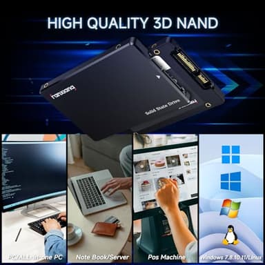 fanxiang 1TB SATA SSD 2.5'' SSD SATA III 6 Gb/s Internal Solid State Drive Up to 560 MB/s 3D NAND SLC Cache for Laptop and PC Desktop Performance Boost 7mm(0.28″) S101Q - Image 5