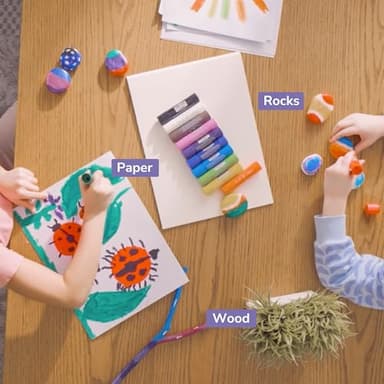Zenacolor Tempera Paint Sticks - 12 Colors Kids Paints - Non-Toxic Washable Paint Sticks for Kids - Mess Free Quick Drying Art Supplies for Toddlers - Image 8