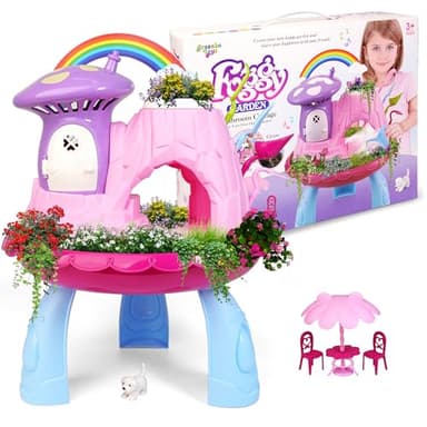 Greenbo Kids Fairy Garden Kit | Indoor & Outdoor Fairy Toy Gardening Set with House, Mist, Music, Light & Tools | Fairy Garden Kit for Kids to Grow, Play, and Learn | For Girls & Boys of Ages 3 and Up - Image 1