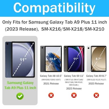 Auizotl Case for Galaxy Tab A9 Plus Case Samsung Galaxy Tab A9 Plus 11 Kids Samsung Tablet with Screen Protector Stand Thickned Cornor Impact Protection Tab A9+ 11 Inch Cover, Red Blue - Image 6