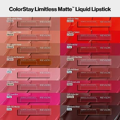 Revlon ColorStay Limitless Matte Liquid Lipstick, Vegan Formula, No-Budge, Longwear Lip Color, Long Lasting, Lightweight/Comfortable, Waterproof, 013 Real Deal, 0.17 fl oz - Image 6