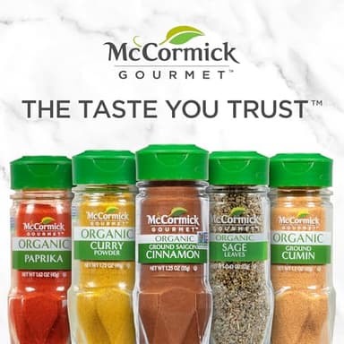 McCormick Gourmet Three Tier Wood 24 Piece Organic Spice Rack Organizer with Spices Included, 27.6 oz - Image 19