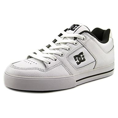 DC Men's Pure Casual Low Top Skate Shoe, White/Battleship/White, 9.5 D US - Image 1