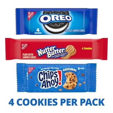 Nabisco Cookies Variety Pack, OREO, Nutter Butter, CHIPS AHOY!, 40 Snack Packs (4 Cookies Per Pack, 4 Boxes) - Image 5