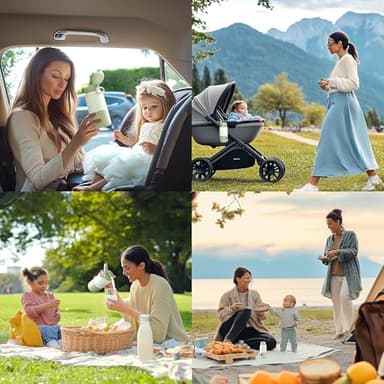 Portable Bottle Warmer for Travel,Formula Container to Go 12.8oz Baby Bottle Warmer with 2-Min Fast Heating,Milk Warmer for Baby Travel Essential with Long Time Keep Warm Function - Image 6