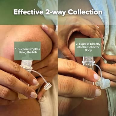 haakaa Colostrum Collector Kit Breast Milk Collector with Cotton Cloth Wipe and Storage Case, Ready-to-Use, Reusable, 4ml/6pcs - Image 5
