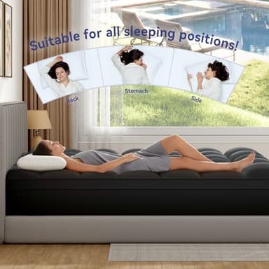 ELEMUSE Queen Black Mattress Topper for Back Pain, Extra Thick Mattress Pad Cover, Plush Soft Pillowtop with Elastic Deep Pocket, Overfilled Down Alternative Filling - Image 5