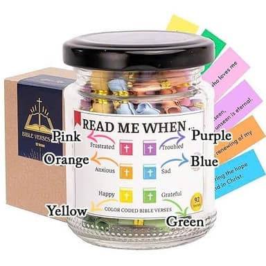 Bible Verse Jar, Bible Accessories, Prayer Jar, Graduation for Her, Christian Gifts For Women, Religious Gifts for Women (Bible Jar for Emotions And Feelings) - Image 2