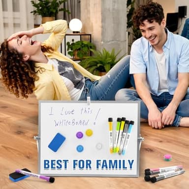 Grtard Dry Erase Magnetic White Board, 16''x12'' Double-Sided Desktop Whiteboard with Stand, Portable Small Whiteboard Set, Dry Erase Board for to-Do Lists, Planning & Office, Home - Image 6