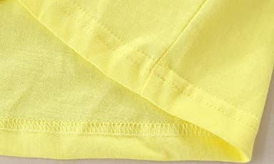 Baby Girls Summer Clothes Outfit,Cotton Top and Shorts Clothing Set Yellow 2t - Image 4