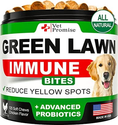 Grass Burn Spot Chews - Dog Urine Neutralizer for Lawn - 120 Grass Green Treats, Rocks - Pee Grass Spot Saver Caused by Dog Urine - Probiotics - Digestive Enzymes - Made in USA - Image 1