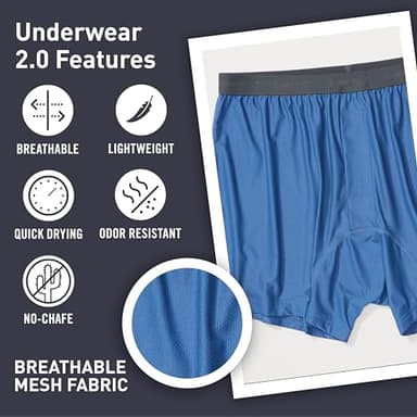 ExOfficio Men's Give-N-Go 2.0 Boxer, Lagoon - Image 4