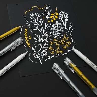 GETHPEN White Gel Pens, 1.0mm Extra Fine Point Gel Ink Pen Set – Opaque Archival Ink Pens for Black Paper Drawing, Bullet Journaling & Artists Drawing, 3 Pack - Image 6