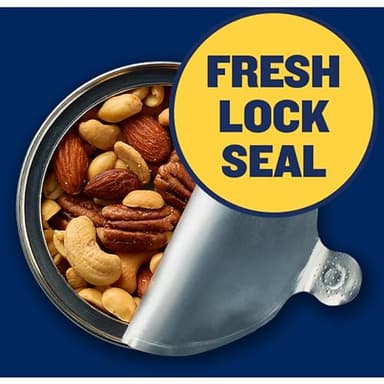 Planters Mixed Nuts (15 oz Canister) - Variety Mixed Nuts with Less Than 50% Peanuts with Peanuts, Almonds, Cashews, Hazelnuts & Pecans - Image 5