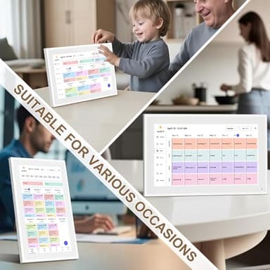 Canupdog Digital Calendar, 10.1inch Smart WiFi Digital Calendar&Chore Chart, 1920 * 1080 IPS Touch Screen HD Display for Family Schedules, Share Moments Instantly from Anywhere - Image 6