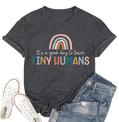 Teacher Shirts Funny Women’s Teacher Life T Shirt Graphic Tees Cute Casual Soft Cotton Shirts Tops Medium - Image 1