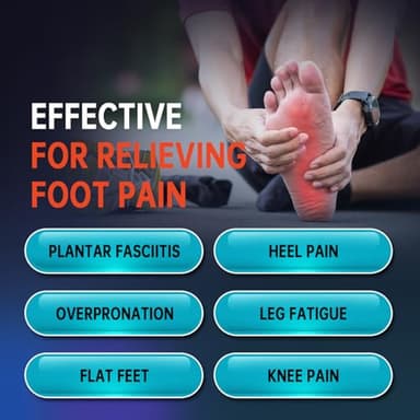 PCSsole Plantar Fasciitis Insoles Men Women- 220+lbs Heavy Duty High Arch Support Inserts with Comfort Cushion Orthotic Pain Relief Insoles for Flat Feet - Arch Pain - Heel Pain -Work Boot Shoe Insole - Image 4