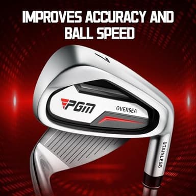 PGM Men's Oversea 9/12 Pieces Complete Golf Club Set with High-Strength Thin Face Design 460cc Driver High Forgiveness Ideal for Beginners - Image 7
