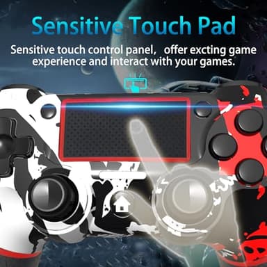 SZYUYU Wireless Controller for Ps4 Romote Compatible with Ps4/Slim/Pro/Windows PC, Controller for Ps4 with 3.5mm Audio Jack, Touch Pad,Six Axis Motion Control, Charging Cable (Flame White) - Image 8