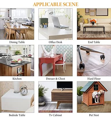 Deep Dream 1.5mm Clear Desk Cover Protector, 40×96 Inch Clear Desk Cover, Clear Desk Mat, Table Cover Tablecloth Protector Rectangle, Table Protector for Dining Room Table - Image 7