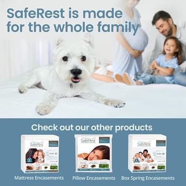 SafeRest Waterproof Crib Size Mattress Protector - Fitted with Stretchable Pockets - Machine Washable Cotton Mattress Cover for Bed - Image 2