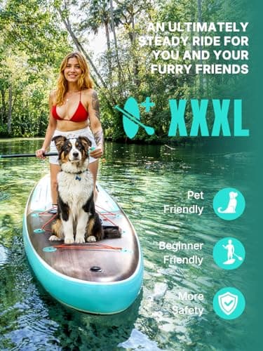 Niphean (Extra Large) Inflatable Paddle Board, SUP for 2+1 People/Family, Stand Up Paddle Board with (Beginner Friendly), Waterproof Phone Pouch, Paddle Boards for Adults, Gift Ideas - Image 2