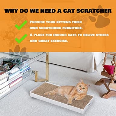 Cardboard Scratcher Pad Scratching Post:Smartbean 3PCS Cat Cardboard,Cat Scratch Pad,Cat Post,Double-Sided Design for Double Life… - Image 6