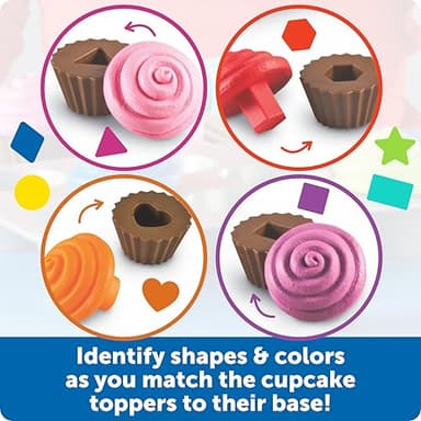 Learning Resources Smart Snacks Shape Sorting Cupcakes,17 Pieces, Ages 18 Months+, Fine Motor, Color & Shape Recognition - Image 3