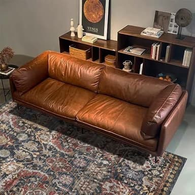 RUGSURE Washable Area Rugs - Perfect for Living Room, Bedroom, Kids Room, Nursery - Stain & Water Resistant Non-Slip, Pet & Child Friendly, Vintage Tribal Area Rugs (Rust, 9' x 12') - Image 5