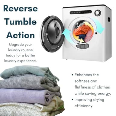 Dessiz Clothes Dryer, 970w, 1.6 Cu.Ft. Machine for laundry with Stainless Steel Drum, 11lbs with Exhaust Hose,Digital Control, Auto Stop with Hygrometer Sensor, Dryer for Apartments, Home, RV, Dorms - Image 6