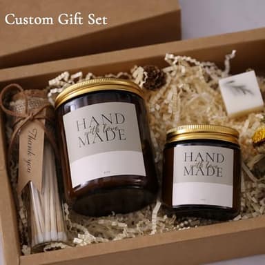LETINE 12 Pack, 8 OZ Thick Amber Glass Jars with Gold Lids - Candle Vessels for Candle Making, Glass Candle Jars with Lids, Empty Candle Jars for Sugar Scrubs, Herbs, and Bridesmaids Proposal Gifts - Image 5