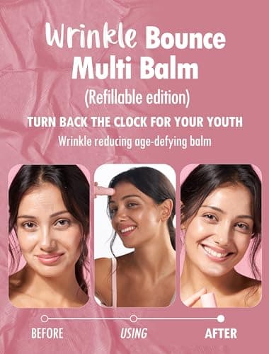 KAHI Wrinkle Bounce Multi Balm - REFILLABLE EDITION | All-in-One Hydrating Lip Balm Eye Cream Neck Cream Make Up Base & Face Mist Moisture Balm Stick | Daily Face Moisturizer Stick (0.32 oz) - Image 3
