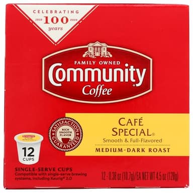 Community Coffee Cafe Special, 12 Count Single Serve Coffee Pods, Medium Dark Roast, Compatible with Keurig K-cup Brewers, 12 Count (Pack of 1) - Image 3