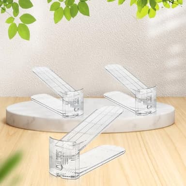 FENRUNXU Transparent Shoe Slots Organizer for Closet, 20 Pack Shoe Stacker Organizer for Closet Shoe Display Space Saver,Adjustable Shoe Rack Organizer Holder for High Heels,Sneakers(Transparent) - Image 7