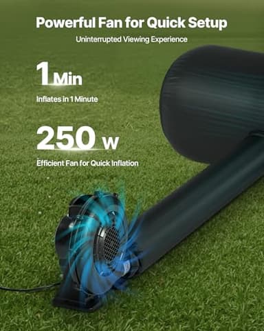 VEVOR 16FT Inflatable Movie Screen Outdoor, Inflatable Projector Screen with Portable Storage Bag, 16:9 Easy Set Up Movie Projection for Outdoor Backyard, Home Theater, Theme Party - Image 3