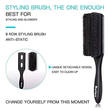 Balon Hair Brush for Women and Men, 4Pcs Paddle Brush Detangling Brush Hair Comb Set for Long Thick Thin Curly Hair, Hairbrush Great On Wet or Dry, No More Tangle - Image 3