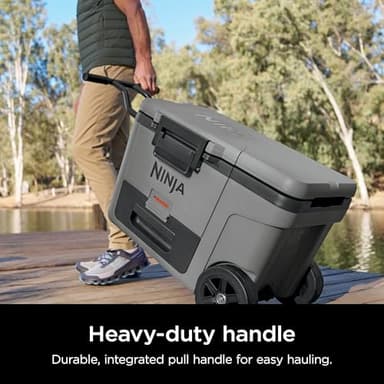 Ninja | Cooler | FrostVault 45QT Cooler with Wheels | Insulated with Temp Dry Storage Drawer | Keeps Ice Cold for Days | for The Beach, Camping, Picnics & More | Slate Gray | FB245GY - Image 5