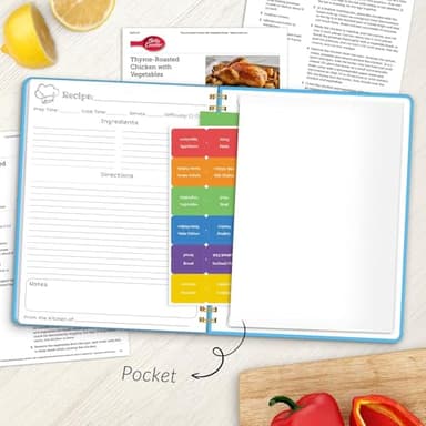 LuBudingJoy Blank Recipe Notebook to Write in Your Own Recipes, Full Page Sprial Hardcover Personal Recipe Organise, Recipe Journal Hold 140 Recipes (Cerulean) - Image 6