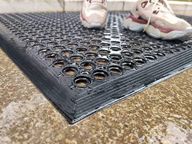 Uniboho Outdoor Rubber Floor Mats Anti Slip Restaurant Commercial Kitchen Mat Rubber Drainage Mat 60 x 35 Heavy Duty Door Mat for Garage Garden Indoor Outside Industral Pool Entrance Bar Wet Area - Image 8