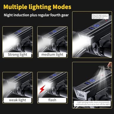 Bike Lights,Chasinglee USB Rechargeable Bicycle Lights, Super Bright 1200 Lumens Front and Back LED Bike Lights IPX6 Waterproof Bicycle Wheel Lights Taillight Set for Night Riding, Road and Mountain - Image 5