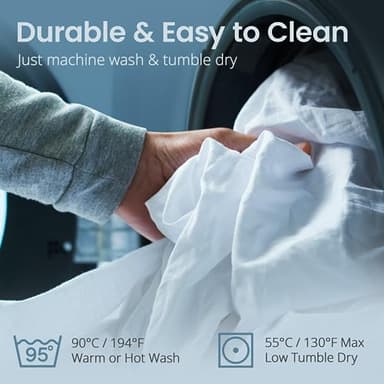 SafeRest Waterproof Crib Size Mattress Protector - Fitted with Stretchable Pockets - Machine Washable Cotton Mattress Cover for Bed - Image 8