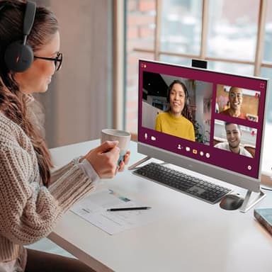 Dell 24" FHD All-in-One Desktop PC, Intel Core i3-100U, 16 GB DDR5 RAM, 512 GB SSD, No-Touchscreen, DisplayPort HDMI, Wireless Keyboard & Mouse, WiFi, Win 11 Pro, USB Type-C, USB Type-A, White - Image 6