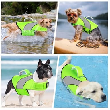 Doglay Dog Life Jacket, Adjustable & Reflective Dog Life Vest for Swimming and Boating, High Buoyancy Swimming Safety Vest with Rescue Handles and D-Ring for Small Medium Large Dogs. - Image 2