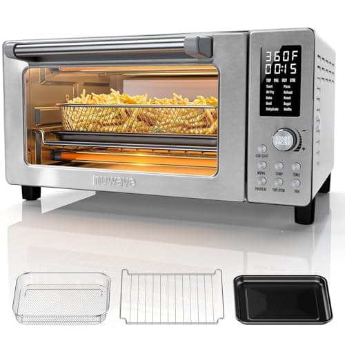 Nuwave Bravo Pro Convection Air Fryer Toaster Oven Combo, 2025 New and Improved, 10-in-1, 50°-450°F Temp Controls, Quick & Even Crisp Technology, 21Qt Capacity, Stainless Steel, PFAS Free - Image 1
