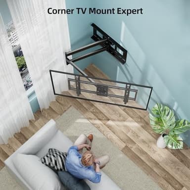 HCMOUNTING Long Arm TV Wall Mount for 42-80 inch TVs, Full Motion with 43 inch Extension Articulating Arms, Swivel and Tilt TV Bracket, Holds up to 110 lbs, Max VESA 600x400mm - Image 6