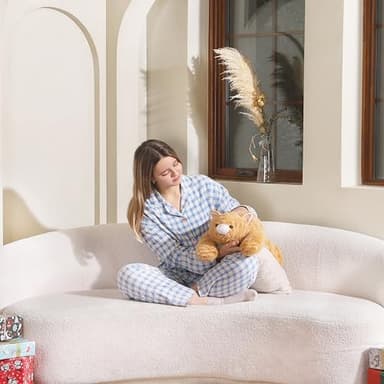 Niuniu Daddy 20" | 3.3 Pound Weighted Cat Stuffed Animals for Adults, Orange Cat Plush Toy for Toddler Teens Kids, Large Orange Kitty Plushy Pillow with Soft Fur for Present Christmas Birthday - Image 8