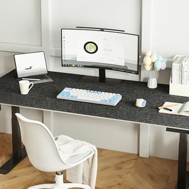 Large Felt Desk Mat,47.2"x 23.6",Non-Slip Desk Pad for Office and Home,120x60cm Full Table Mouse Pad,Keyboard Mats for Desk,Desktop Protection(Dark Gray) - Image 6
