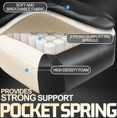 Vonesse Gaming Chair, Computer Chair with Footrest and Massage, Big and Tall High Back Gamer Chair, Reclining Gaming Chairs for Adults (Classic Black) - Image 4